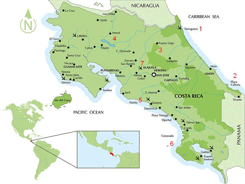 Mapa Rios De Costa Rica 9122